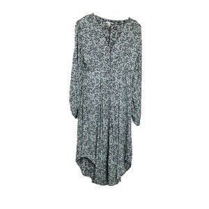 Anthropologie Amuse Society Dress Size M Bohemian Prairie Cottagecore LS Leaf